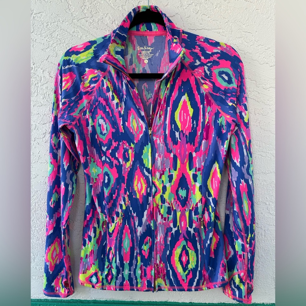 Lilly Pulitzer NWOT Luxletic SPF50+ Luminescent Serena Full Zip Small Jacket